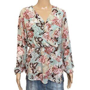 Ophelia Roe Floral Blouse Size Small